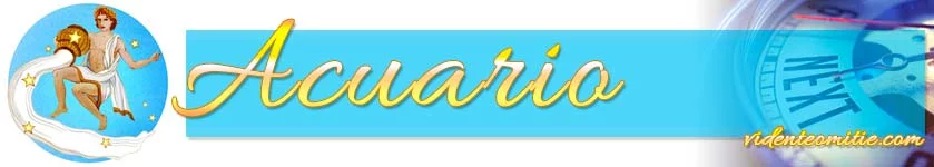 Horóscopo Semana Próxima Acuario